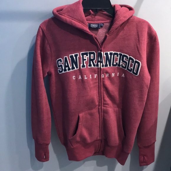ocean beach sportswear Tops - Zip up fleece lined hoodie
